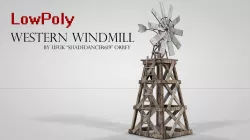Old Windmill Low-poly  3D model