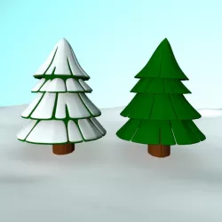 pin trees  3D model