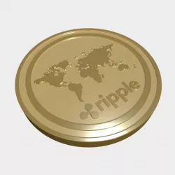 Ripple coin 3D model
