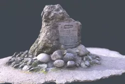 Rock Plaque Memorial Scan plus Lower Poly 3D model
