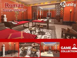 Roman house interior Low-poly  3D model