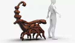 Scorpion Chair Sculpting Low-poly  3D model