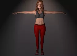 Sexy Female Rigged Low-poly  3D model