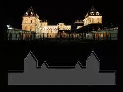 Silhouette of Le Castello del Valentino - Turin