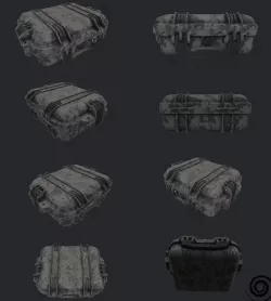 Small military case for Gun VR AR low-poly 3D model low-poly Low-poly  3D model