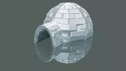 Snow Igloo Low-poly  3D model