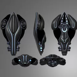 space ship 3D model