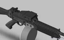 Stoner 63A - Commando configuration with 150 rnd drum