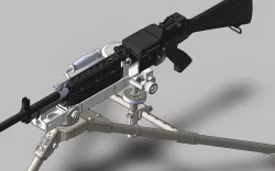 Stoner 63A in its Medium machine gun on a M2 tripod