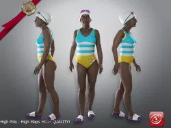 Swimmingpool Female AIN 003 3D model