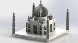 The Taj Mahal, Sheet metal puzzle, 3d puzzle, metalcraftdesign
