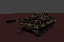 Tiger 1 Tank 3D Model with interiors Low-poly  3D model
