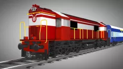 Train India Low-poly  3D model