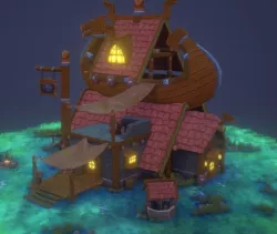 Viking house Low-poly  3D model