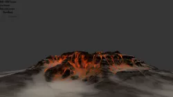 volcano 3D model