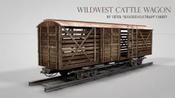 Western Cattle Wagon 3D model