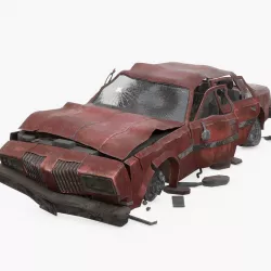 Wrecked Car 3D model