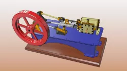 1 CYLINDER HORIZONTAL STEAM ENGINE