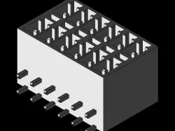 3.81mm Pitch Double Row Right Angle Pin Female Pluggable PCB Electrical Screw Terminal Block 10P 12P 14P