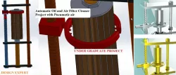 Automatic Oil and Air Filter Cleaner Project with Pneumatic air