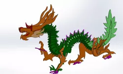 BRUNHO LAOS DRAGON, SHEET METAL DRAGON
