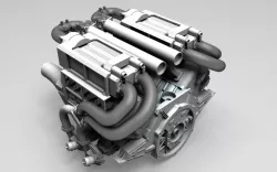 Bugatti Engine 4 Turbocharger