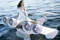 Ekranoplan (GEM - Ground Effect Mashin ) airplane scheme (conditionally) Rostislav Alekseev, Little “Caspian monster”