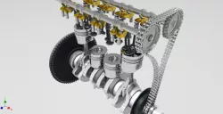 Engine crank and cam system