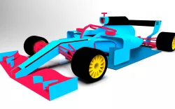 Formula 1 (2018) Car - Cartoon Rendered