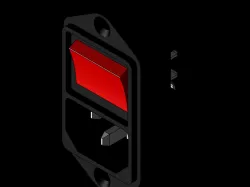 IEC Panel Connector C14 Line Switch 2-Pole