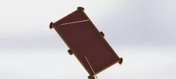 Mesa de sinuca de bancada.