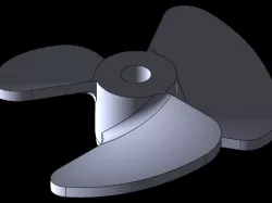 RC boat prop propeller small bathtub toy stl