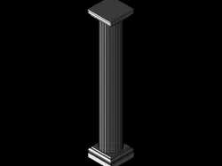 Round column tuscan base