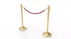 Stanchions and rope barrier