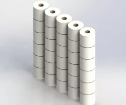 Toilet Paper Rolls, 30 Pack Stacked in Modular Slim Vanity