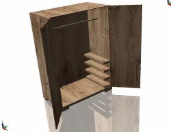 2 Door wooden closet