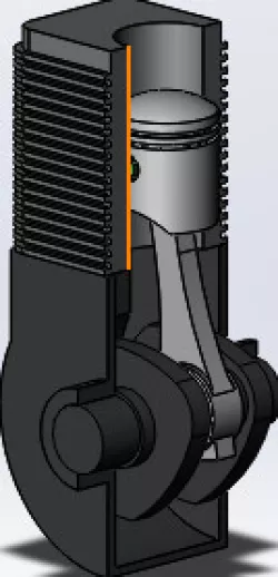 2 stroke engine cross section