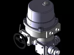 3 way-DN50 valve+60Nm-electrical actuator+3xXVR NW 32 HL