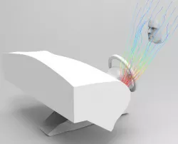 Automotive dash vent with CFD results