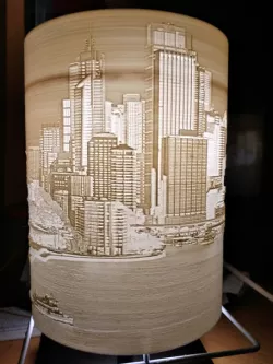 bedside lamp litophane 3D printed