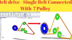 Belt Drive - Single Belt Connected With 7 Pulleys