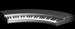 Curved keyboard.