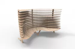 Custom wooden bench