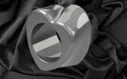 Heart organic shape ring