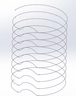 Helix with bump
