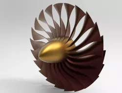Jet Engine turbine propeller -fan