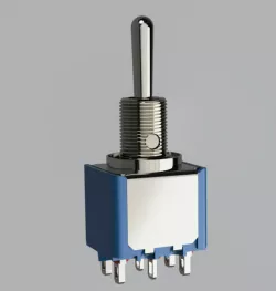 Mini Toggle Switch, APEM 5000 Series (model 5649, DPDT)