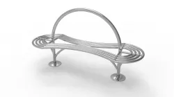 Modern park bench