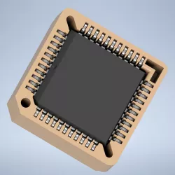 PLCC-44 THT Socket with PLCC44 IC Package