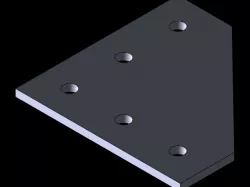 Right angle binding plate for aluminum profile 3030